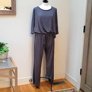 Womens Bamboo Pajamas Size L color:army green/gray